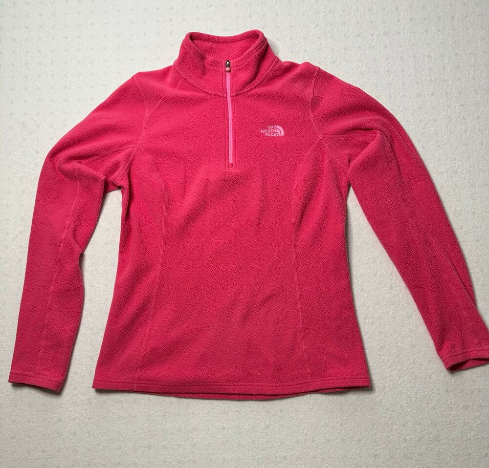 The North Face Pink Quarter Zip Fleece Pullover Women’s Small